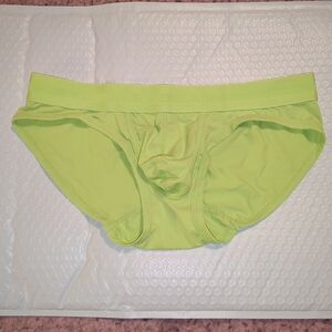 Seobean Bright Green Nylon Pouch Briefs Size Large